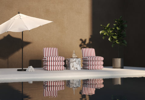 Pillow - Pillow Indoor/Outdoor Chair, Red Stripe