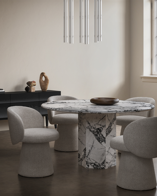 Saga Round Dining Table, 55in