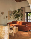 3 Seaters Sesann Three Seater Sofa, Spice Velvet and Chrome