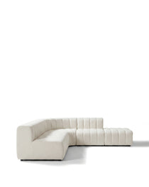 Channel Tufted Outdoor Corner Sofa, Left / Right