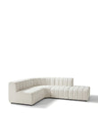 Channel Tufted Outdoor Corner Sofa, Left / Right