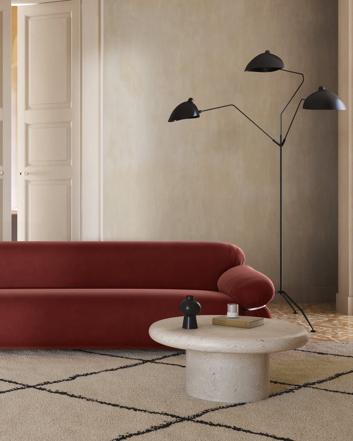 Valencia Coffee Table, Limestone – Interior Icons