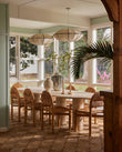 Venti Organic Travertine Dining Table