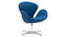 Swann - Swann Chair, Indigo Blue Wool