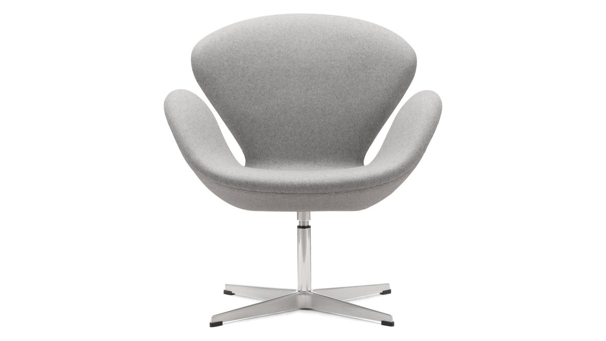 Swann - Swann Chair, Light Gray Wool