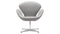 Swann - Swann Chair, Light Gray Wool