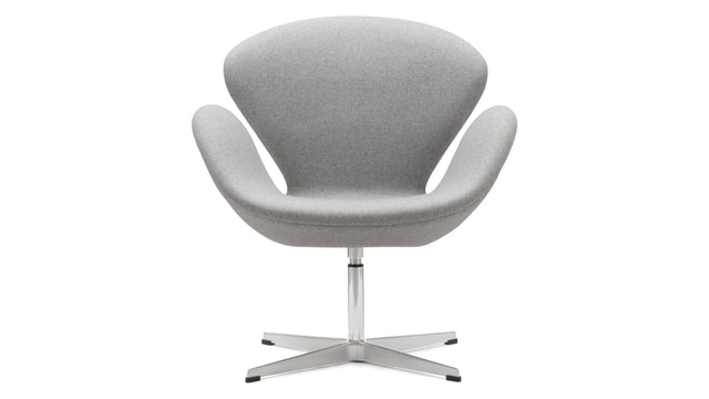 Swann - Swann Chair, Light Gray Wool