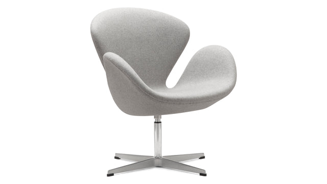 Swann - Swann Chair, Light Gray Wool