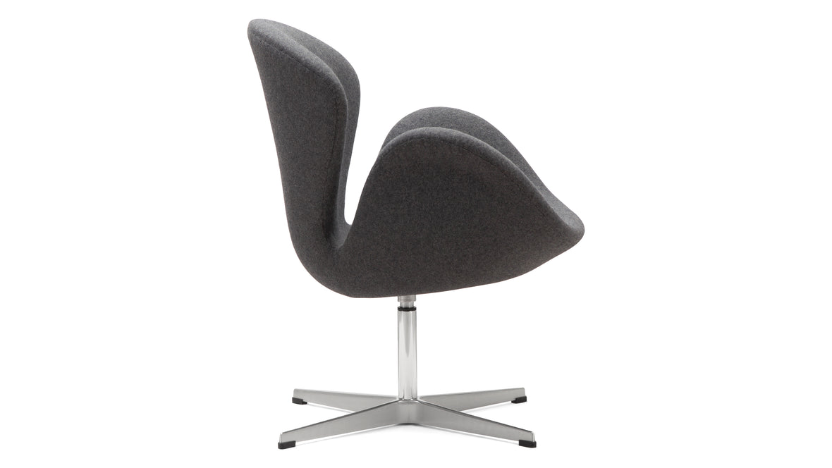 Swann - Swann Chair, Dark Gray Wool