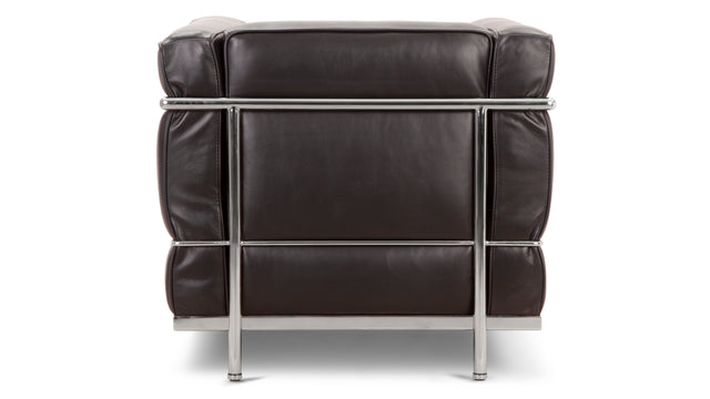 Corbusier - Corbusier Petit Modele Lounge Chair, Midnight Black Premium Leather