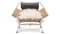 Halyard Chair - Halyard Lounge Chair, Black Premium Leather and Icelandic Sheepskin