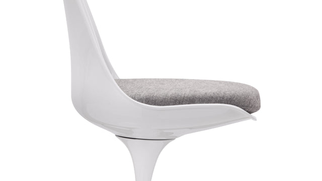 Tulip Style Chair - Tulip Style Side Chair, Gray Wool