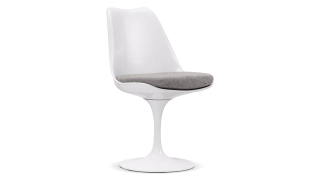 Tulip Style Chair - Tulip Style Side Chair, Gray Wool