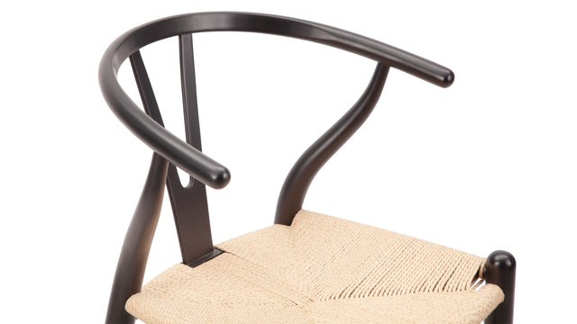 Wish Chair - Wish Chair, Black with Natural Seat