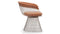 Platner Style Dining - Platner Style Arm Chair, Tan Premium Leather