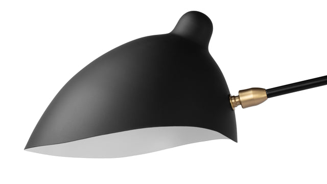 Mouille Ceiling - Mouille Ceiling Lamp 3 Arms, Black, W98 in