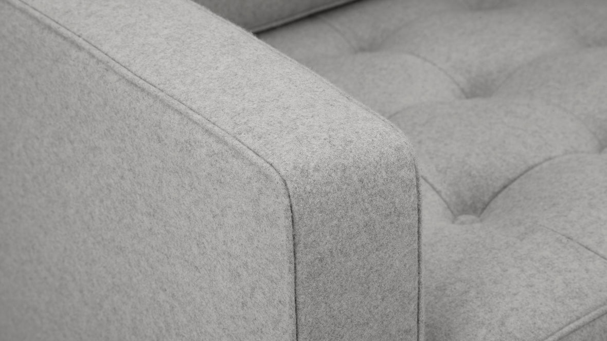 Florence Sofa - Florence Two Seater Sofa, Light Gray Wool