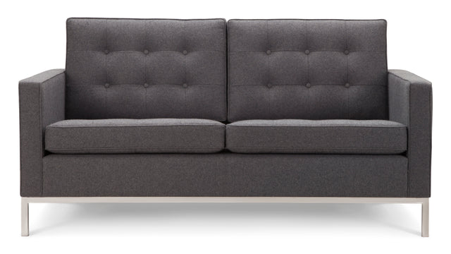 Florence Sofa - Florence Two Seater Sofa, Dark Gray Wool