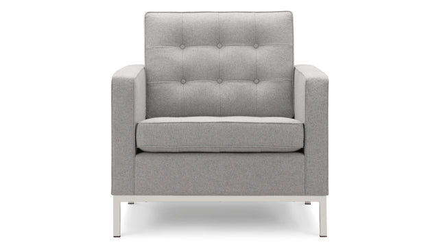 Florence Chair - Florence Lounge Chair, Light Gray Wool