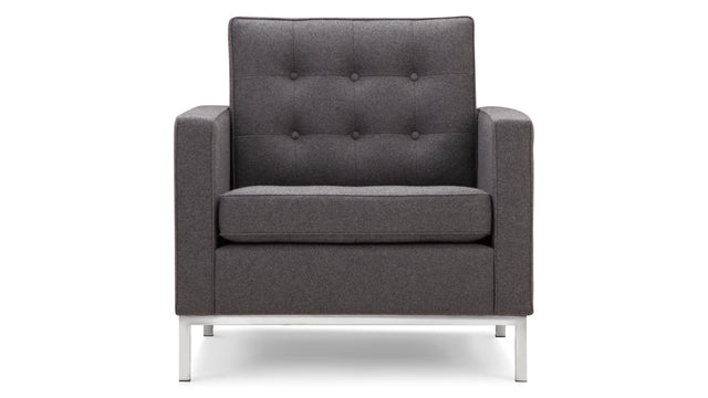 Florence Chair - Florence Lounge Chair, Dark Gray Wool