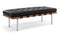 Manhattan - Manhattan Two Seater Bench, Black Premium Leather