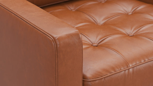 Florence Chair - Florence Lounge Chair, Tan Premium Leather