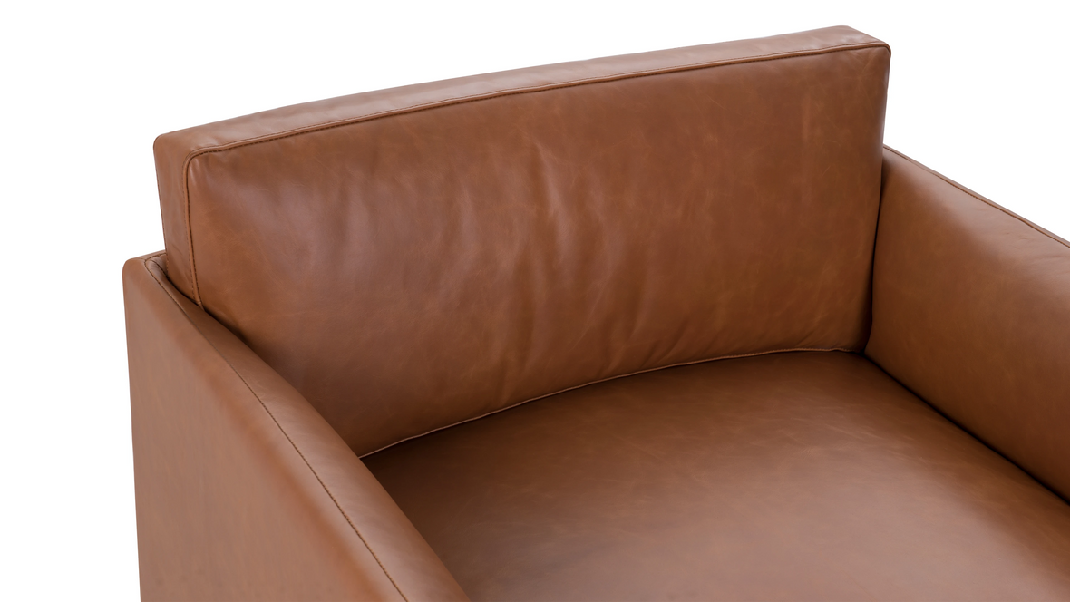 Toriko - Toriko Lounge Chair, Tan Premium Leather