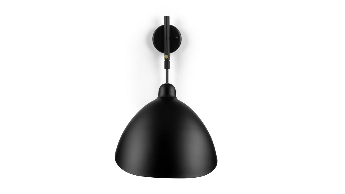 Mouille Wall - Mouille Single Sconce Wall Lamp, Black