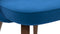 Executive Style - Executive Style Armless Dining Chair, Indigo Blue Wool and Walnut