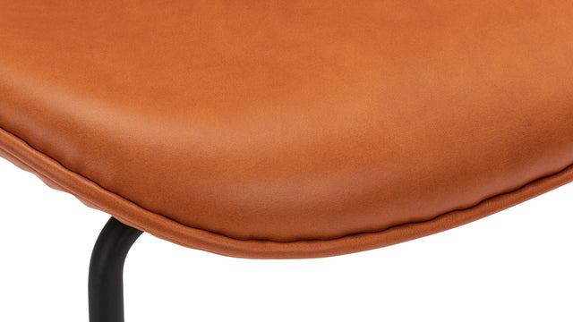 Fossil - Fossil Side Chair, Caramel Premium Leather