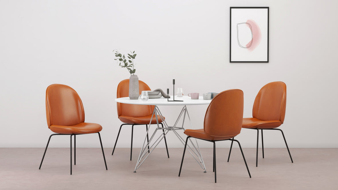 Bille Chair - Bille Side Chair, Caramel Premium Leather