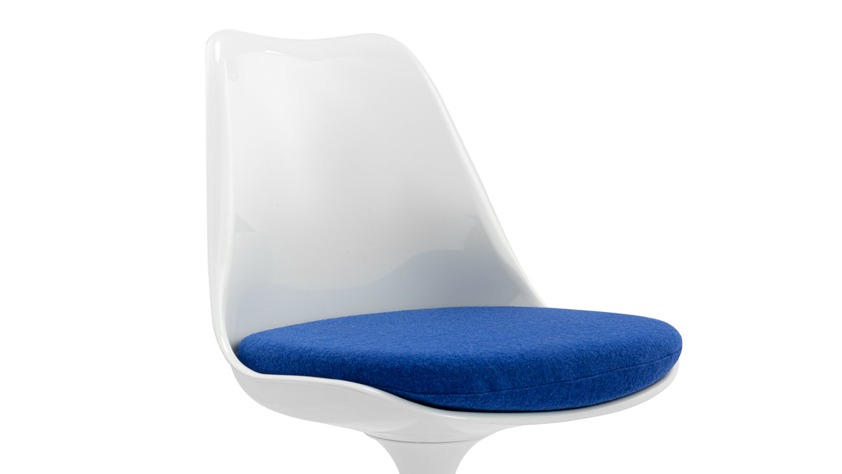 Tulip Style Chair - Tulip Style Side Chair, Deep Blue Wool