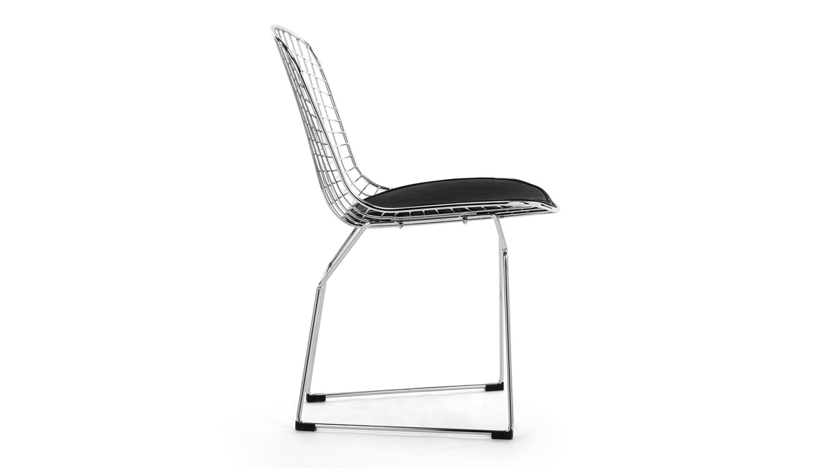 Bertie Chair - Bertie Side Chair, Chrome Frame
