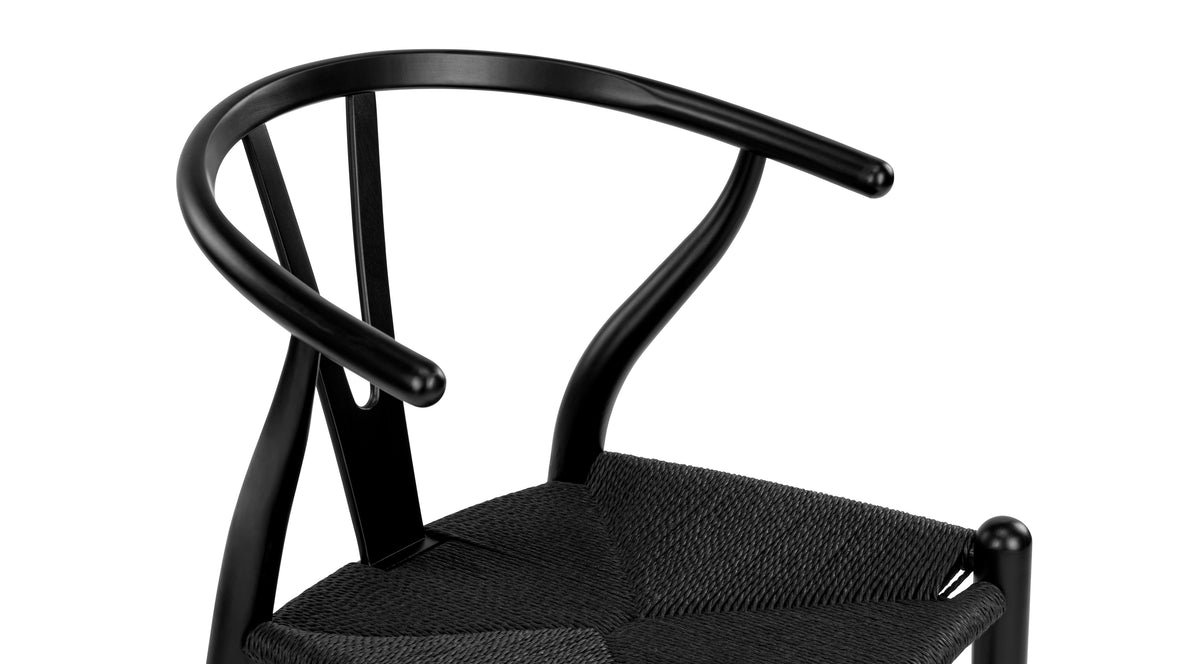 Wish - Wish Chair, Black with Black Seat