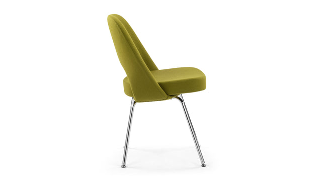 Executive Style - Executive Style Armless Dining Chair, Green Wool