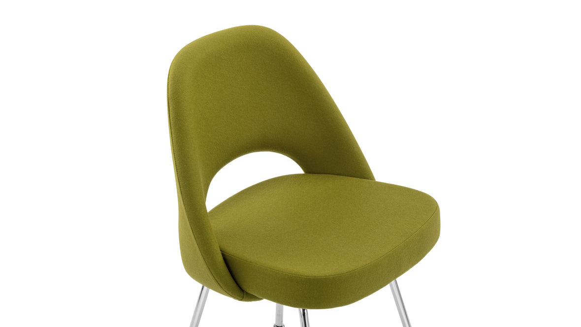 Executive Style - Executive Style Armless Dining Chair, Green Wool