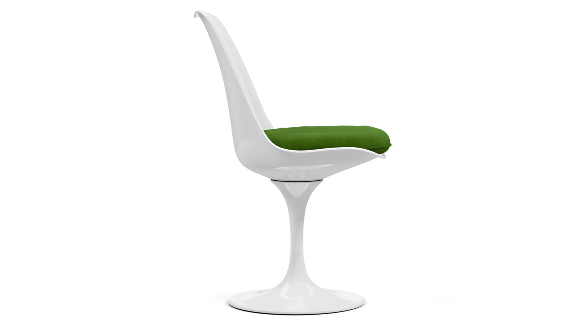 Tulip Style Chair - Tulip Style Side Chair, Green Wool