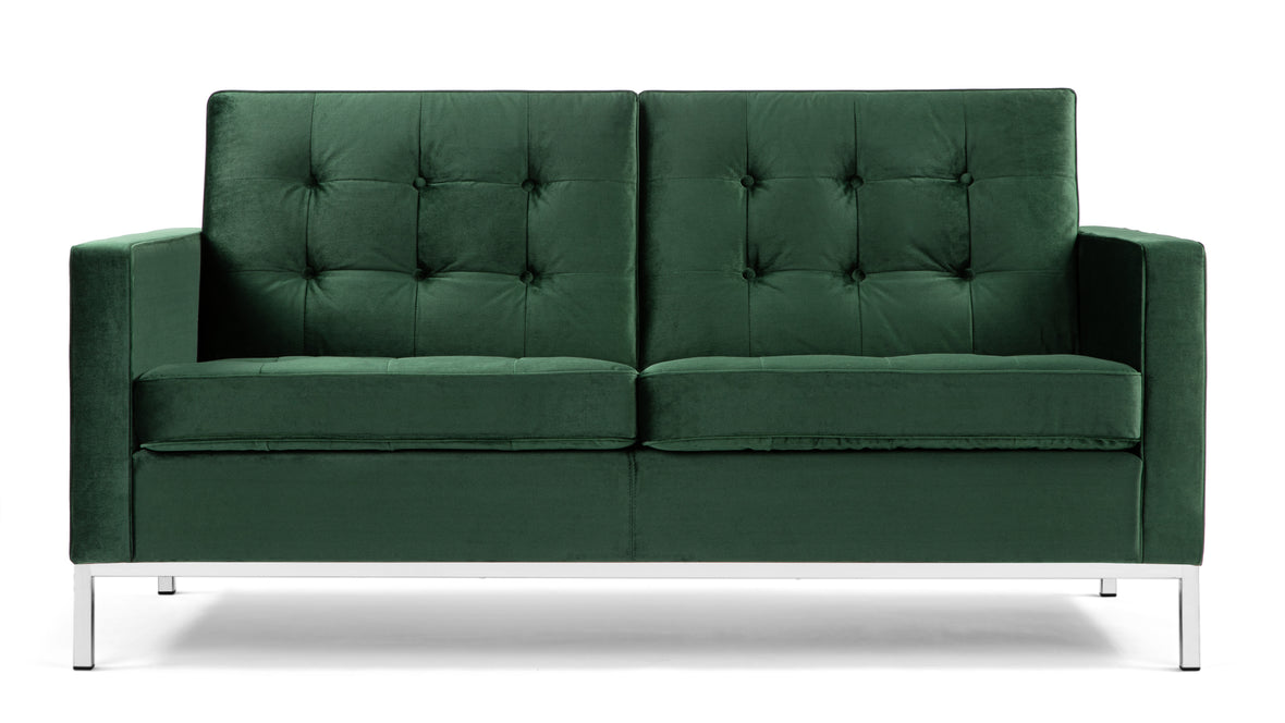 Florence Sofa - Florence Two Seater Sofa, Olive Green Velvet