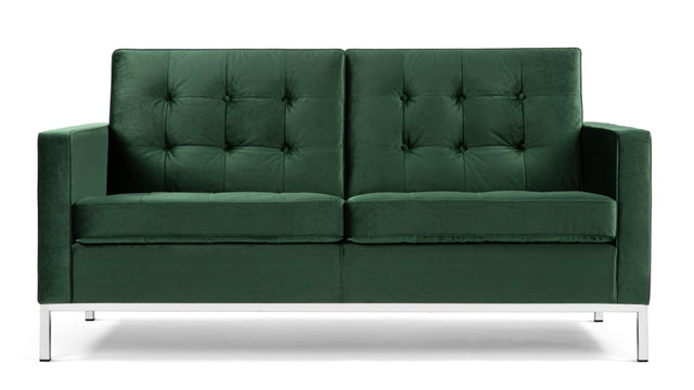 Florence - Florence Two Seater Sofa, Olive Green Velvet