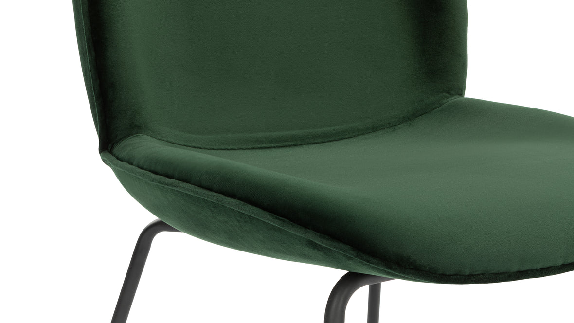 Bille - Bille Side Chair, Teal Velvet