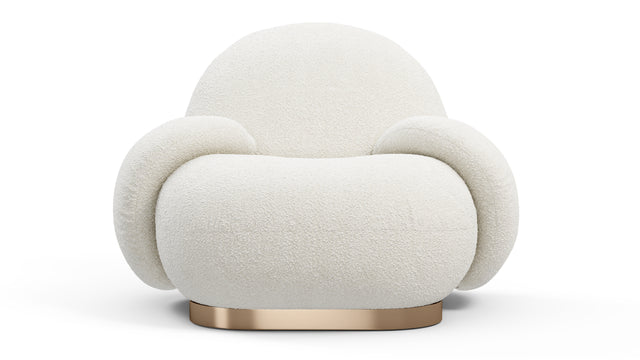 Paulin Chair - The Paulin Lounge Armchair, White Boucle