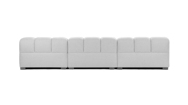 Tufted - Tufted Sectional, Small, Right Chaise, Light Gray Wool