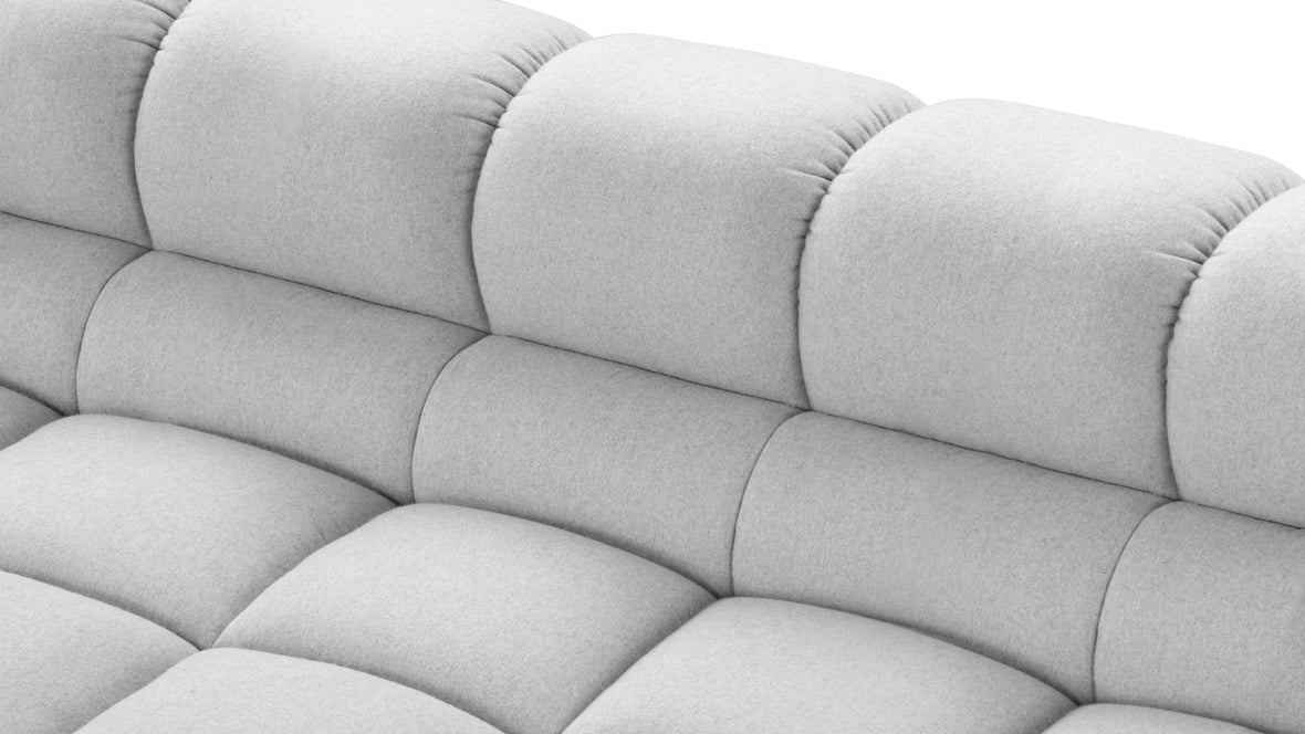 Tufted - Tufted Sectional, Small, Left Chaise, Light Gray Wool