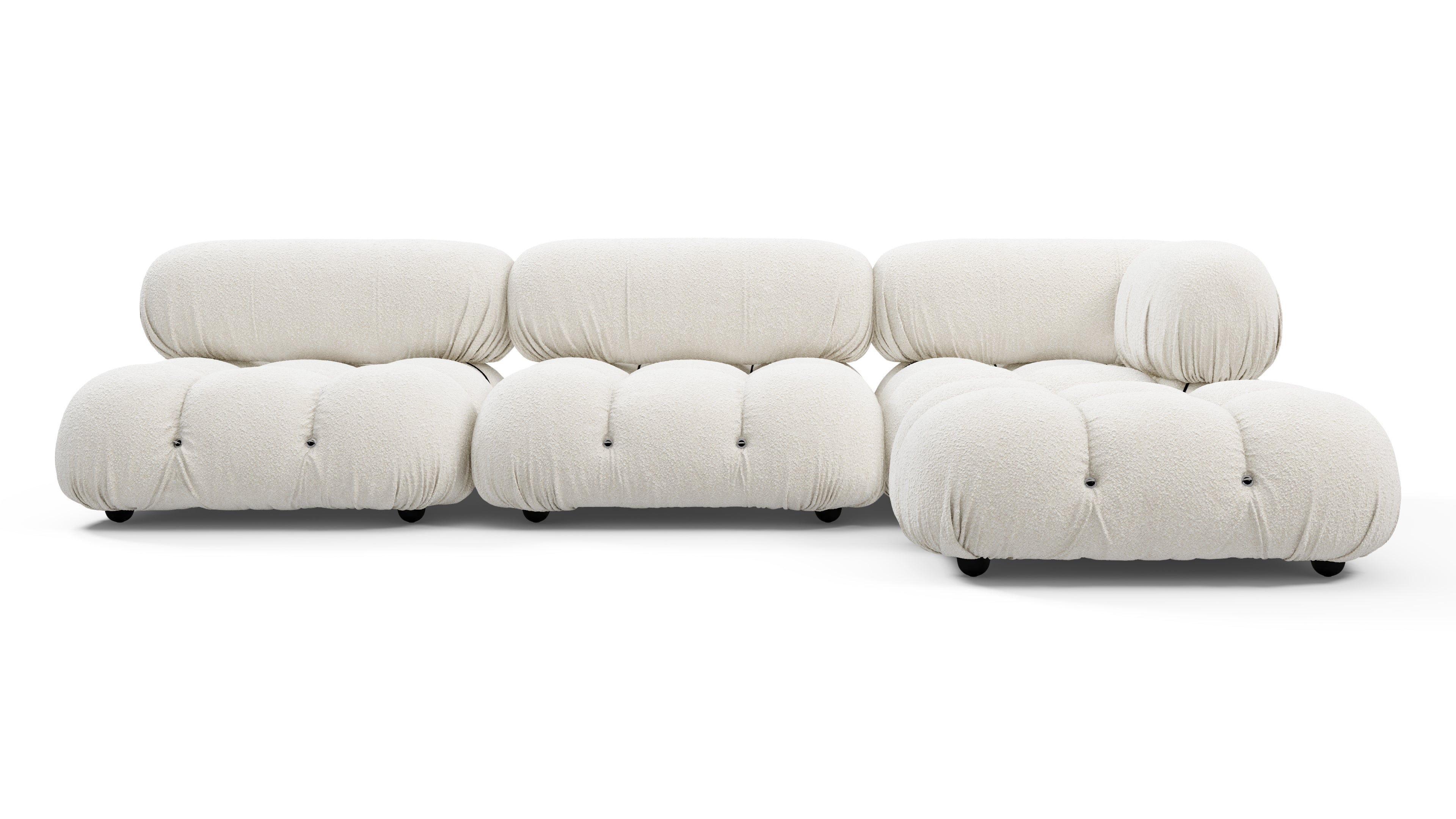 Belia Sectional, Right Chaise, White Boucle | Interior Icons