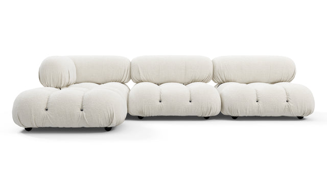 Belia Sectional - Belia Sectional, Left Chaise, White Boucle