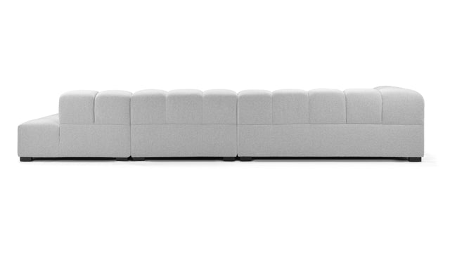 Tufted - Tufted Sectional, Large, Right Chaise, Light Gray Wool