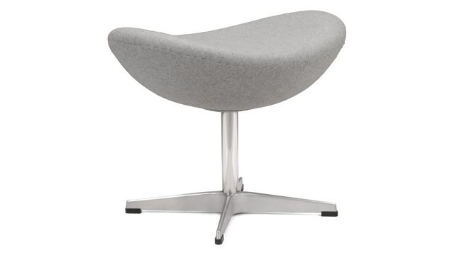 Egg - Egg Ottoman, Light Gray Wool