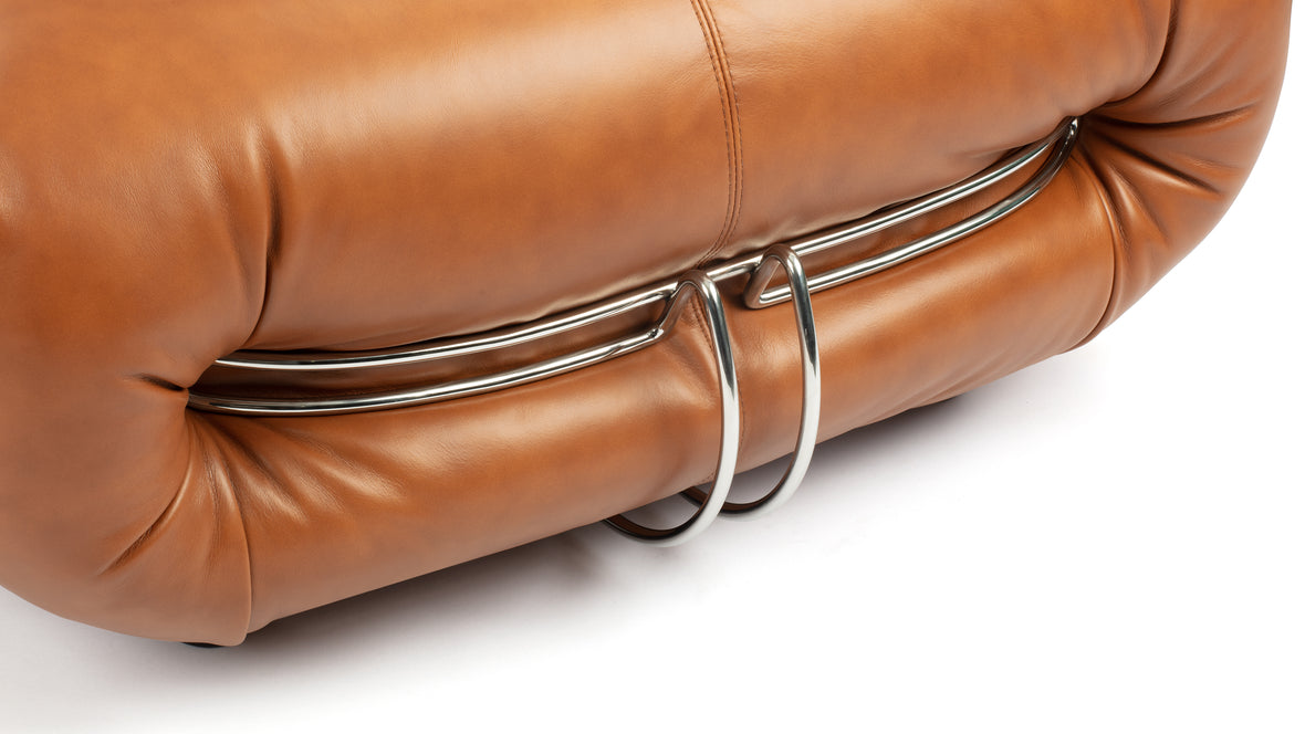 Soriana - Soriana Ottoman, Tan Premium Leather