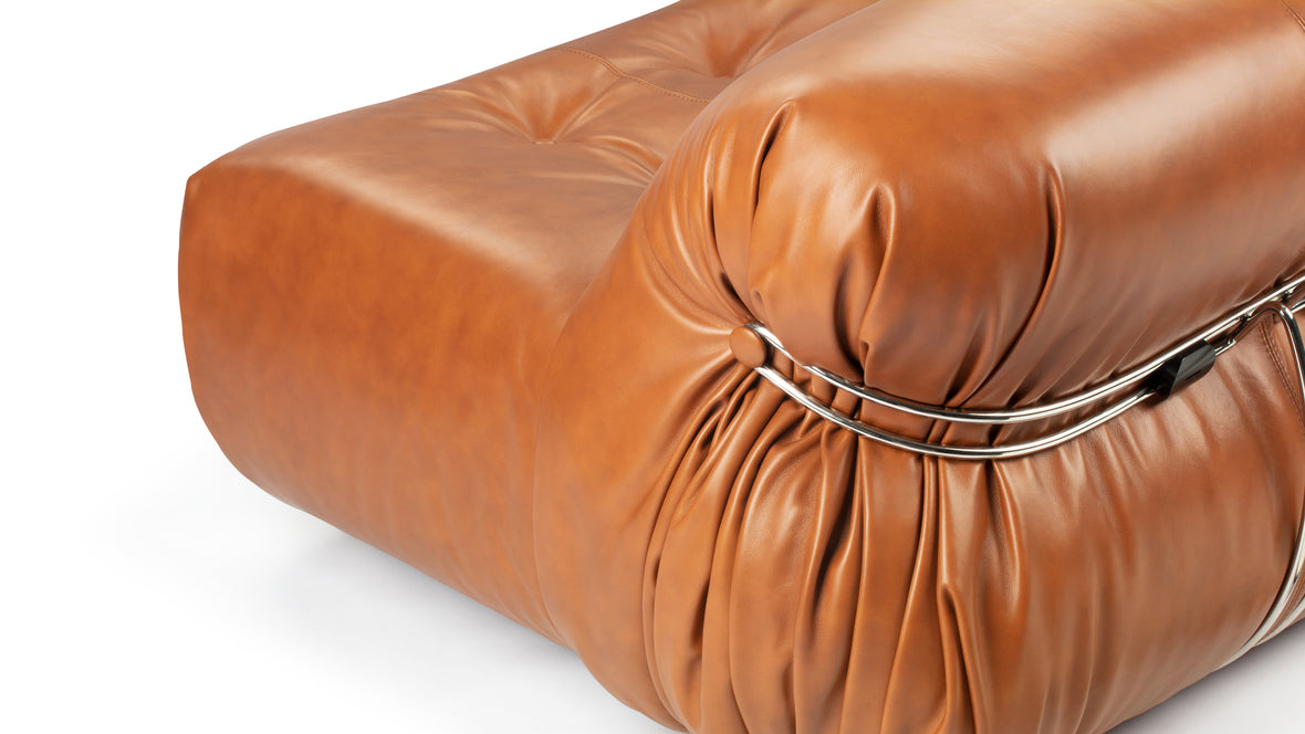 Soriana - Soriana Lounge Chair, Tan Premium Leather
