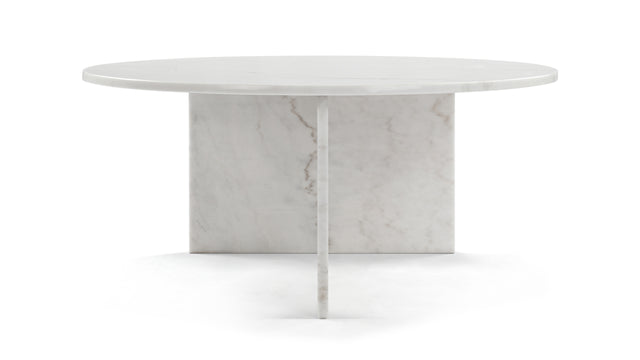 Olivia - Olivia Coffee Table, Round, White Marble